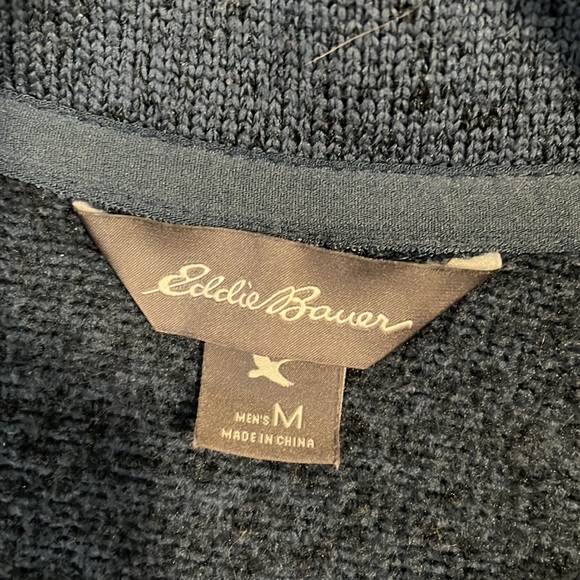 🦕 EDDIE BAUER men’s 1/4 zip sweater - Picture 3 of 7